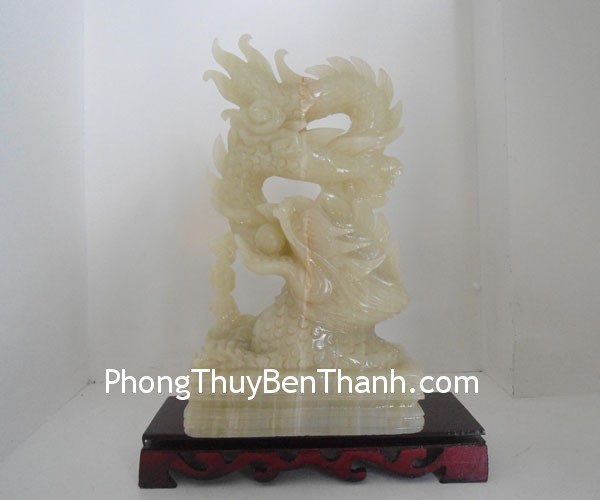 rong cam thach dung n074 02 Rồng phong thủy đá ngọc phỉ thúy tự nhiên đứng lớn tăng cường quyền lực N074